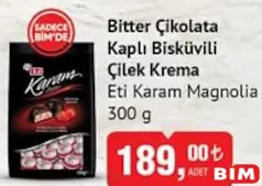 ETİ KARAM MAGNOLİA BİTTER ÇİKOLATA KAPLI BİSKÜVİLİ ÇİLEK KREMA 300 G - BAYRAM ŞEKERİ/ÇİKOLATASI ETİ KARAM MAGNOLİA BİTTER ÇİKOLATA KAPLI BİSKÜVİLİ ÇİLEK KREMA 300 G - BAYRAM ŞEKERİ/ÇİKOLATASI